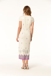 Vestido Sinal Punto Estampado Greca